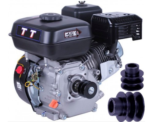 ТАТА 170F двигатель бензиновый (7 л.с., шпонка, 19 мм) + ШКИВ