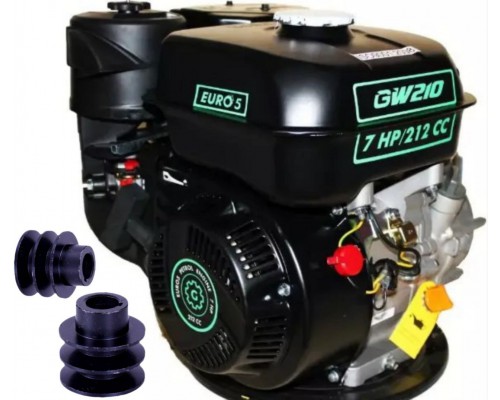 Grunwelt GW210-S двигатель бензиновый (7 л.с., шпонка, 20 мм, ручной запуск, ЕВРО 5)