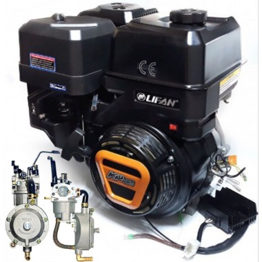 Lifan KP460E двигатель газ/бензиновый (20 л.с., шпонка, вал 25 мм, катушка освещения - 18 Ампер)