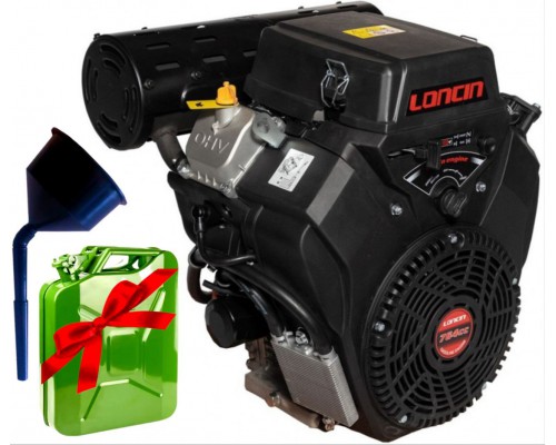 LONCIN LC2V80FD-A двигатель бензиновый (двухцилиндровый, 26 л.с., шпонка, вал 36.5 мм)