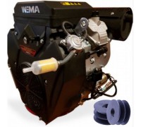 Weima WM2V78F двигатель бензиновый (двухцилиндровый, 20 л.с., шпонка, вал 25,4 мм)