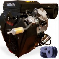 Weima WM2V78F двигатель бензиновый (двухцилиндровый, 20 л.с., шпонка, вал 25,4 мм)