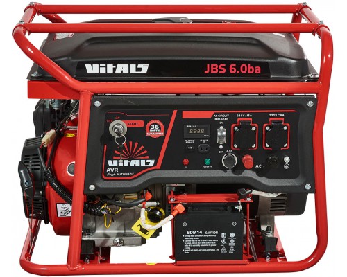 Генератор Vitals JBS 6.0ba (1 фаза, бензин, 6.5 кВт, ATS)