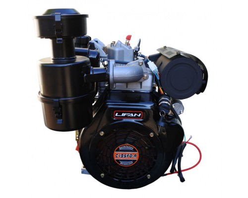 LIFAN C195FD-А (7А) двигун дизельний (18 к.с., шпонка, вал 25 мм, ел.стартер)
